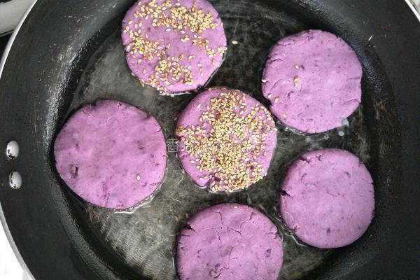 紫薯奶酪饼的做法图解12