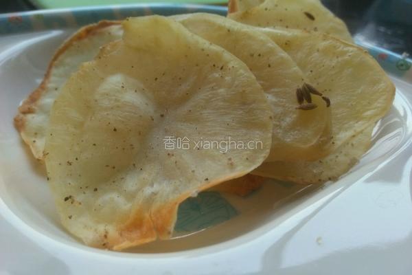自制无油薯片的做法图解7