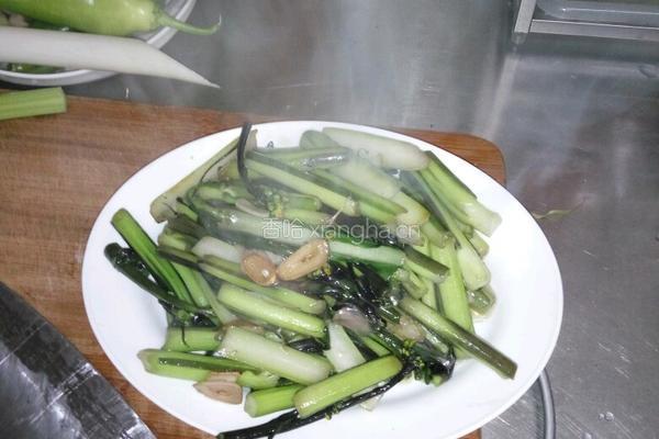 清炒紫菜苔的做法图解5