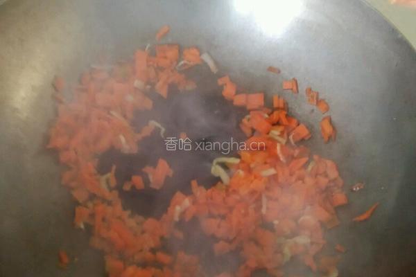 胡萝卜白菜炒饭的做法图解4
