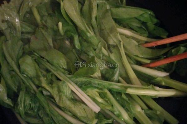 干辣椒爆炒菜心的做法图解3