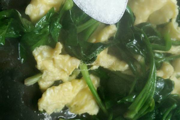 菠菜炒鸡蛋的做法图解8