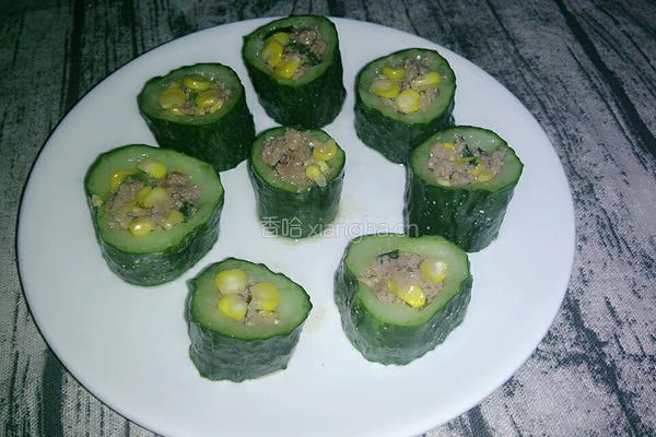 青瓜灌肉的做法图解8