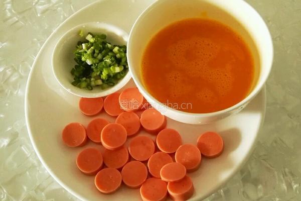 火腿肠抱蛋煎饺的做法图解2