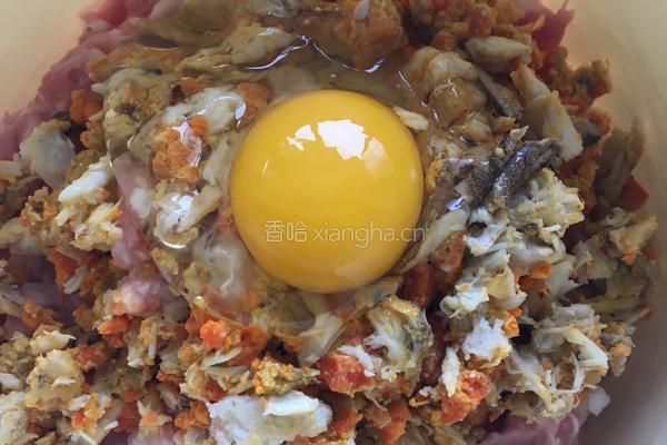 鸡汤蒸蟹粉狮子头的做法图解2