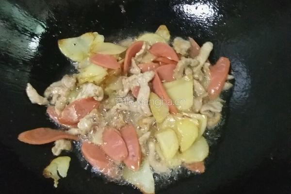 土豆片炒鸡蛋火腿的做法图解5