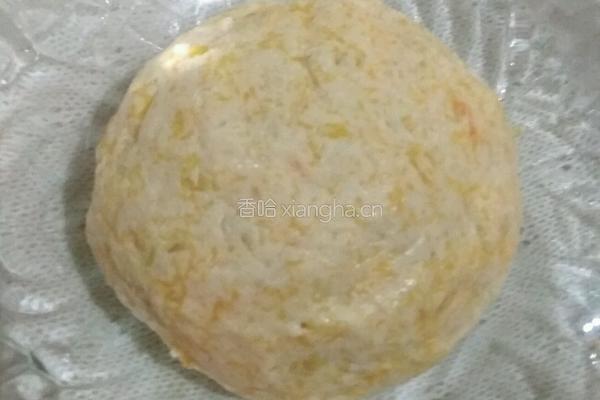 南瓜糯米饼的做法图解3
