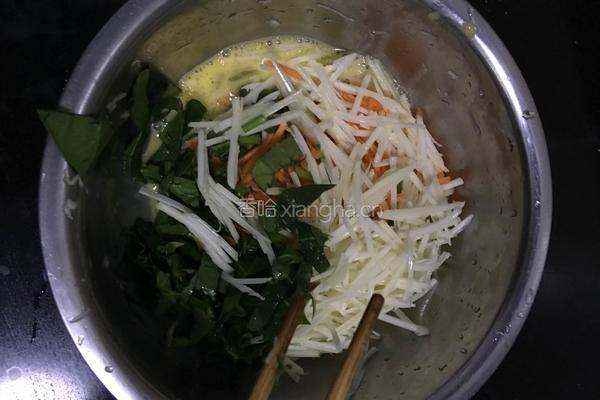 蔬菜煎饼的做法图解7