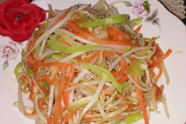 清炒三丝绿豆芽的做法图解10