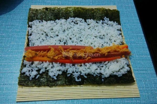 肉松火腿寿司的做法图解5