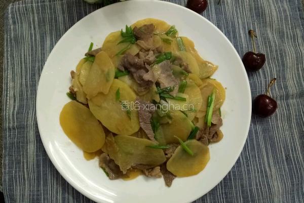 瘦肉炒土豆片的做法图解1