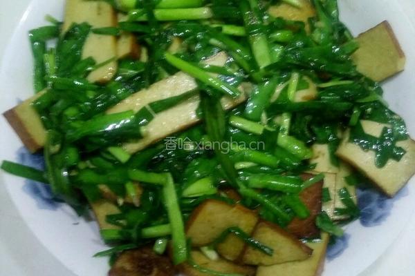 韭菜炒豆干的做法图解5