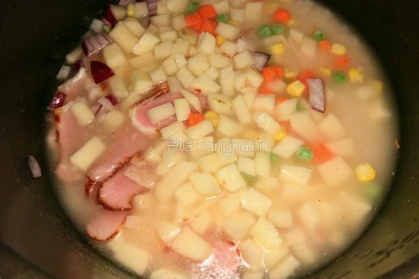 腊肉土豆饭的做法图解4
