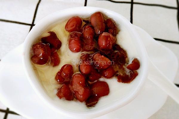 蜜豆酸奶的做法图解4