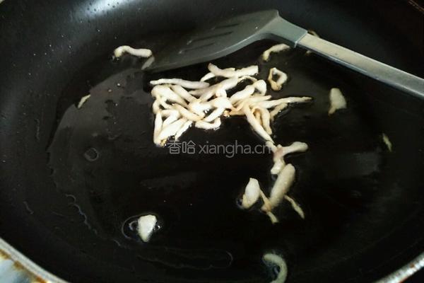 茭白炒肉丝的做法图解5