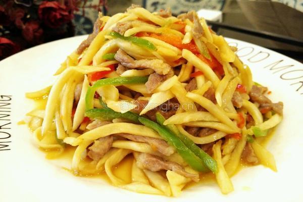 茭白炒肉丝的做法图解11