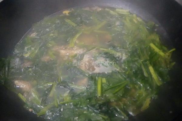 带鱼菠菜羹的做法图解6
