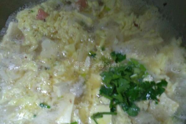 鸡蛋火腿豆腐汤的做法图解7