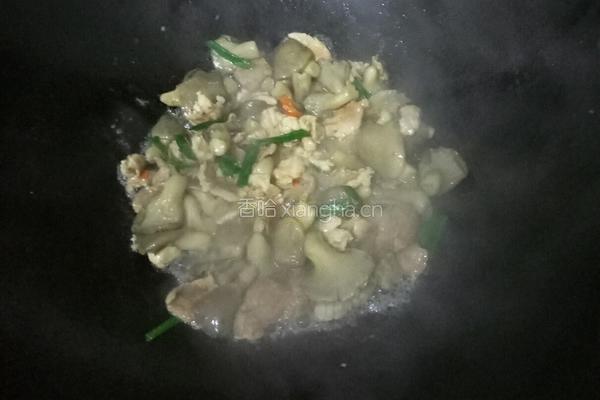 瘦肉炒秀珍菇的做法图解4