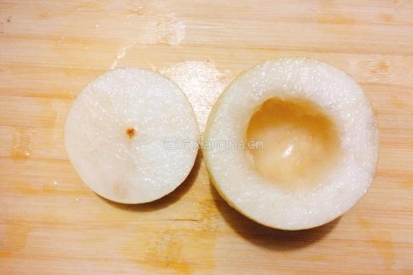 冰糖蒸梨的做法图解3