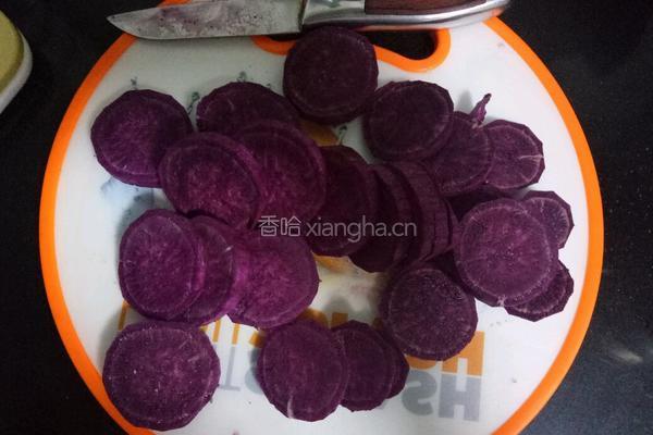 宝宝辅食奶香紫薯球的做法图解1