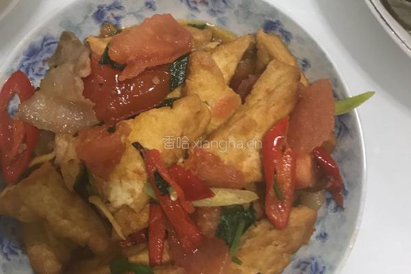 香煎豆腐炒五花肉