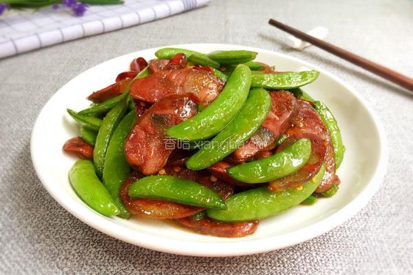 腊肠炒荷兰豆的做法图解9