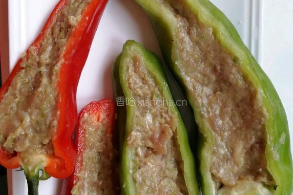 彩椒酿肉的做法图解3