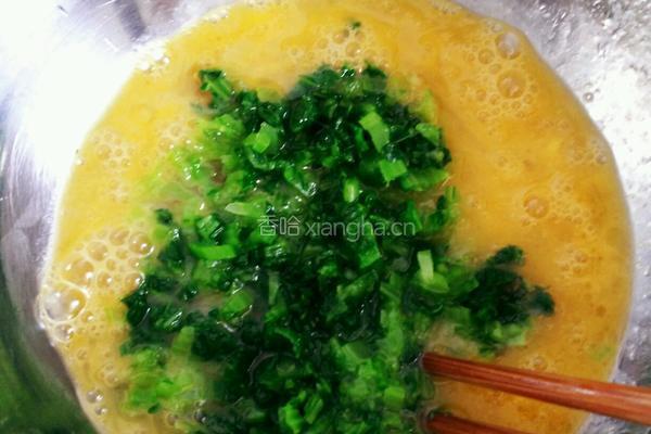 芥菜鸡蛋饼的做法图解6