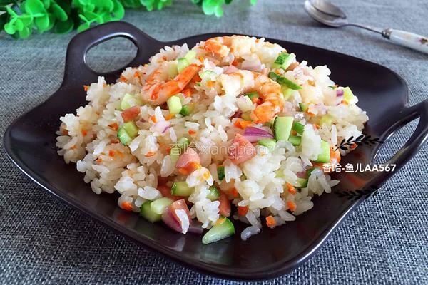 虾仁炒饭的做法图解8