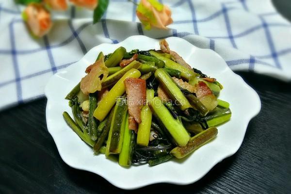 腊肉炒菜苔的做法图解10