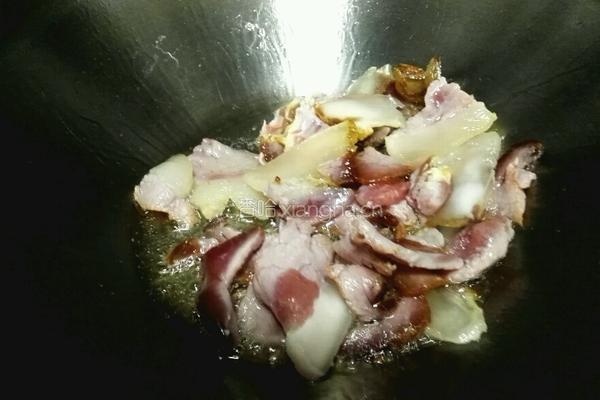 腊肉炒菜苔的做法图解6