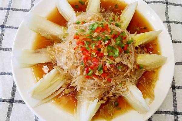 蒜蓉粉丝蒸娃娃菜的做法图解7