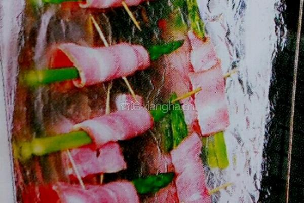 烤培根芦笋卷的做法图解3