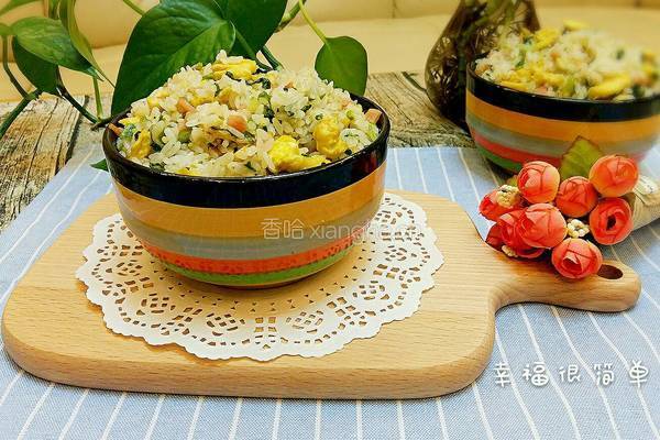 生菜炒二米饭的做法图解9