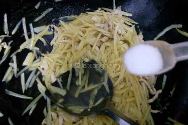 土豆丝炒肉丝的做法图解5