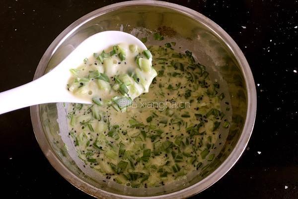 油菜鸡蛋卷的做法图解7