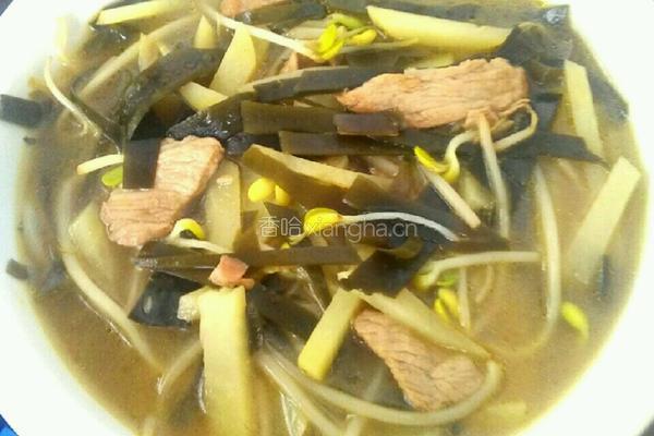 土豆条炖海带的做法图解6
