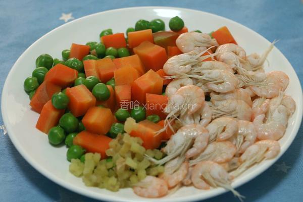 虾仁菠萝炒饭的做法图解6