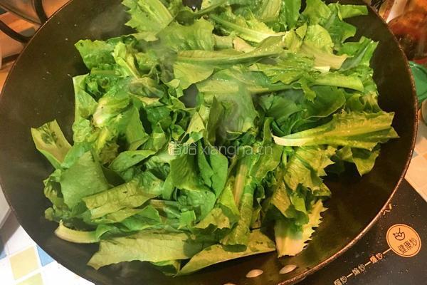 蒜香油麦菜的做法图解3