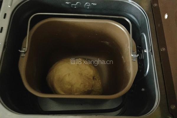 葱香肉松火腿芝士面包的做法图解2