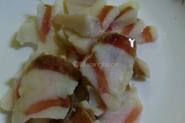青花炒腊肉的做法图解5