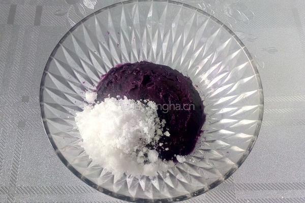 紫薯糯米麻圆的做法图解3