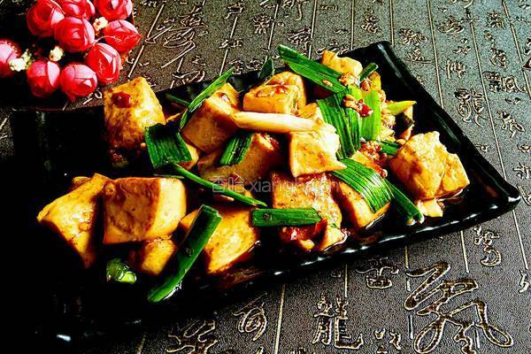 青蒜炒豆腐的做法图解12