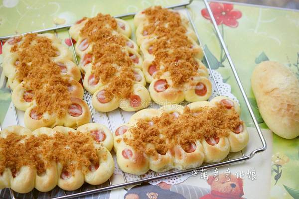 火腿肠肉松面包的做法图解22