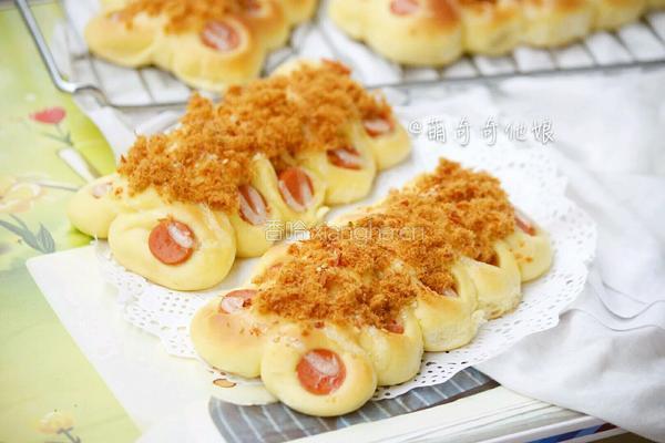 火腿肠肉松面包的做法图解23