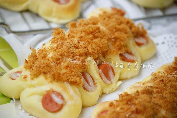 火腿肠肉松面包的做法图解24