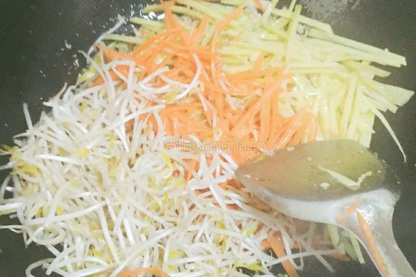 豆芽炒粉丝的做法图解9
