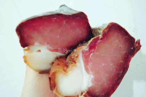 腊肉炒青菜杆的做法图解2