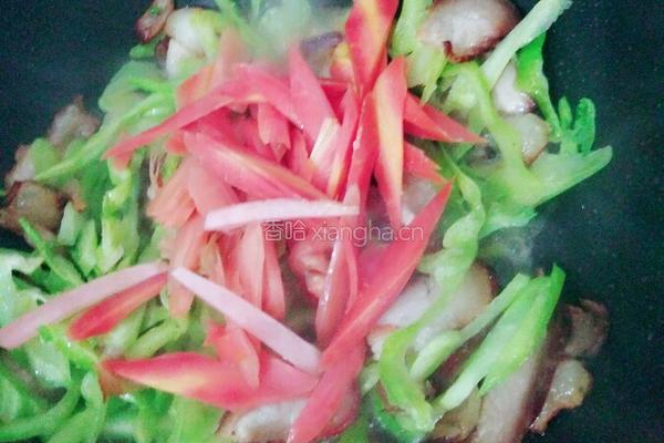 腊肉炒青菜杆的做法图解8